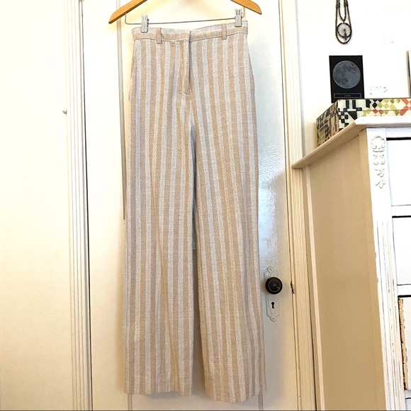 Acne Studios - Striped Linen Blend Trousers - Picture 6 of 8